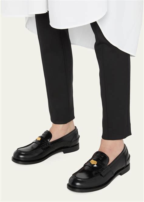 penny loafers miu miu